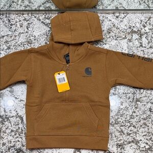Carhartt Kids Tan Hoodie with Logo